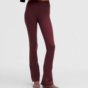 Lululemon Soft Sueded Split-Hem High-Rise Mini-Flare Pant *Regular Garnet 12